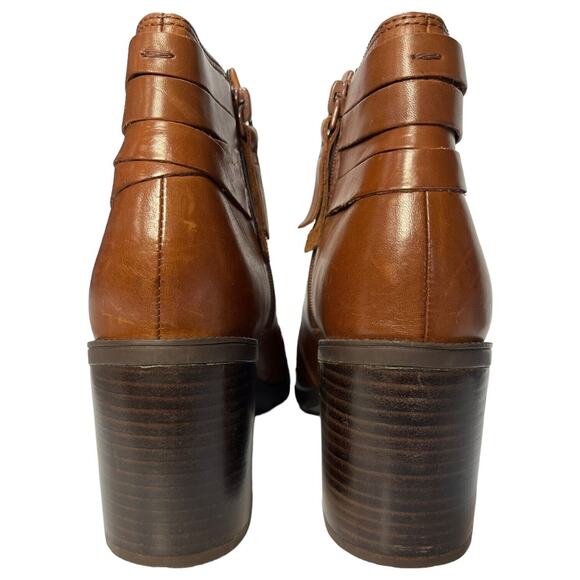 Clarks Artisan Boots Womens 10 Leather Malvet Maria Ankle Bootie Brown - Picture 5 of 15